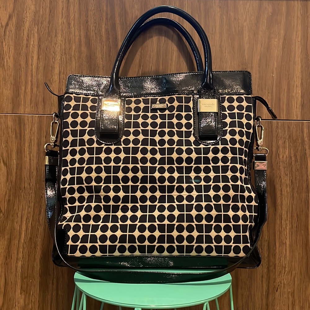 Kate Spade New York Zipper Tote Bag. Signature Pattern Vintage - Picture 8 of 15